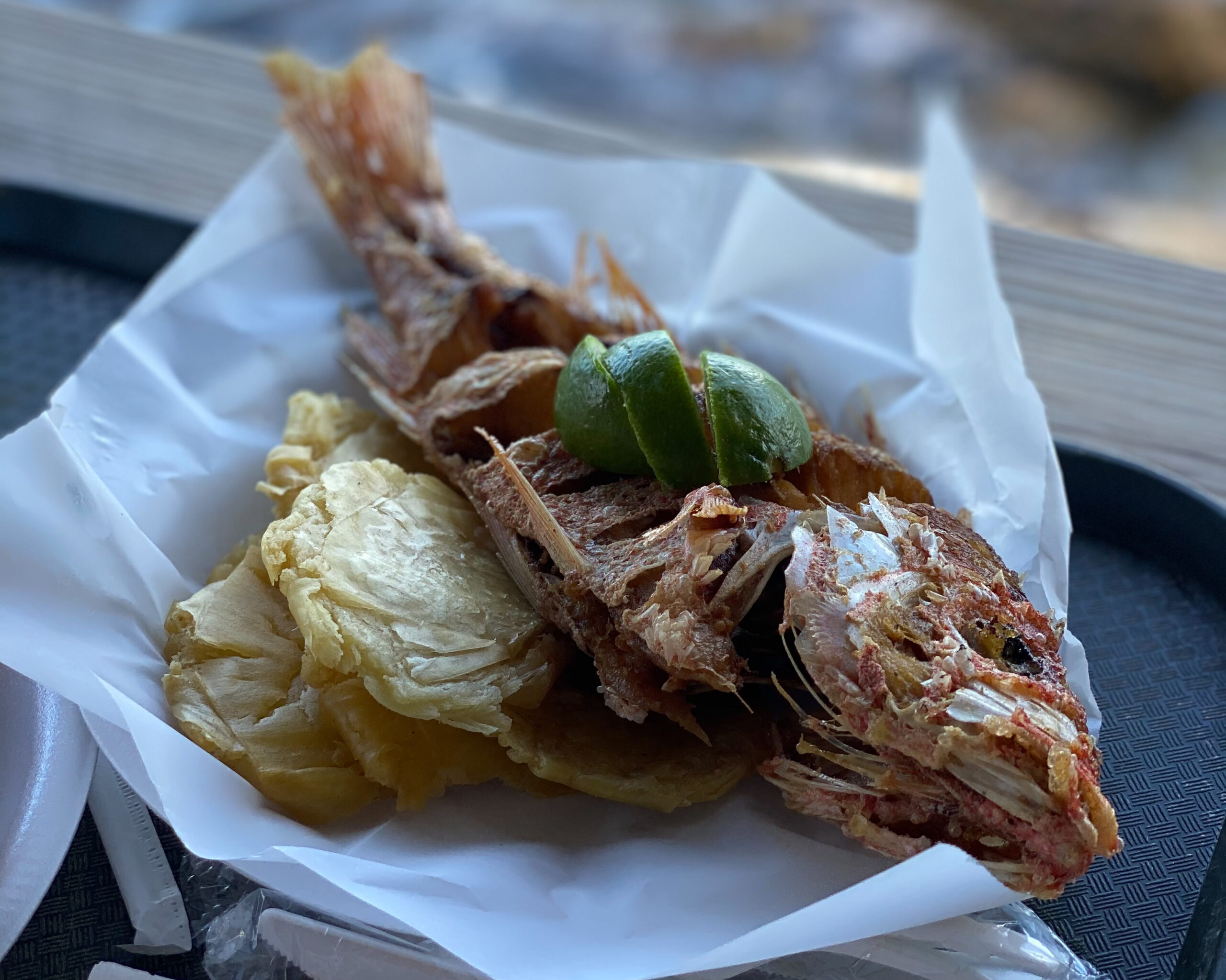 fried fish in Fajardo Puerto Rico 