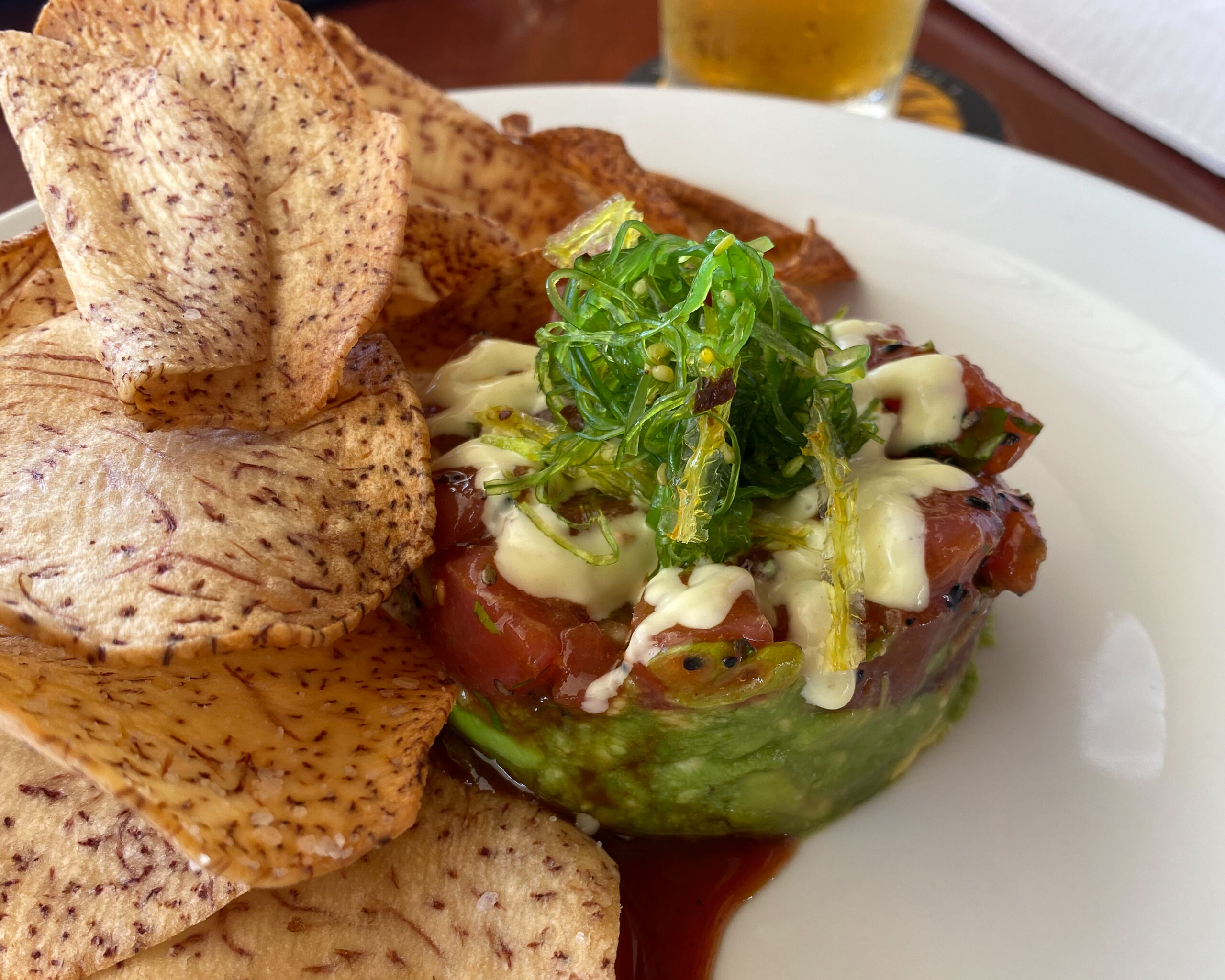 tuna poke at ocean lab brewing company Puerto Rico