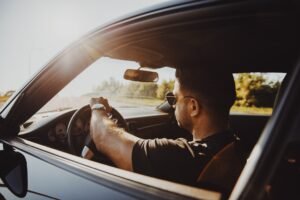 Man driving