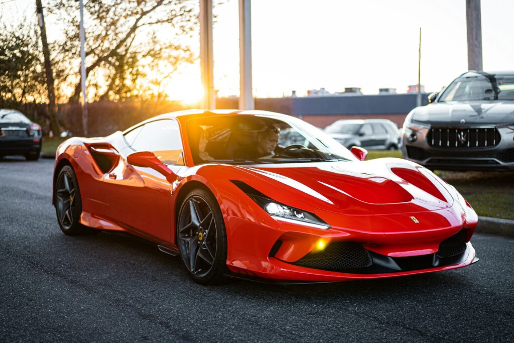 Red exotic car