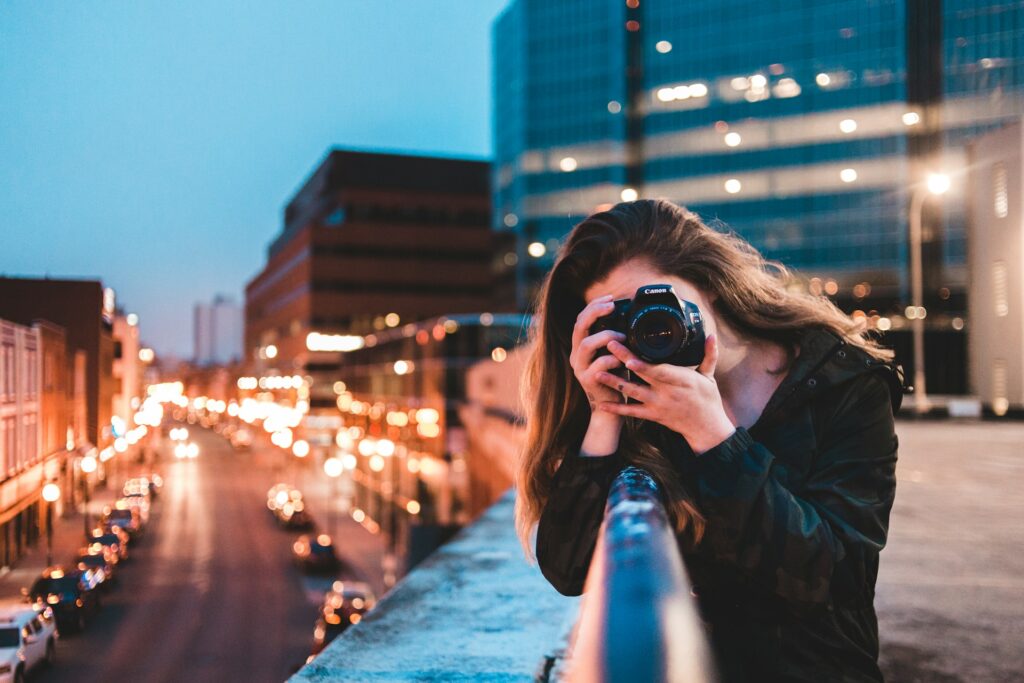 Woman taking a photo
