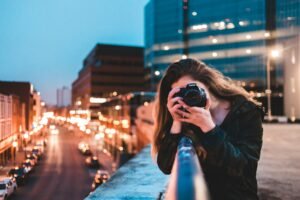 Woman taking a photo