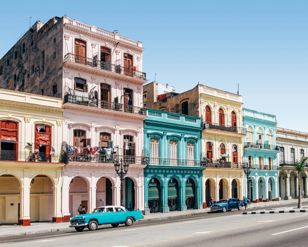 Colorful buildings in Havana Cuba