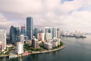 View of Brickell and Downtown Miami from above