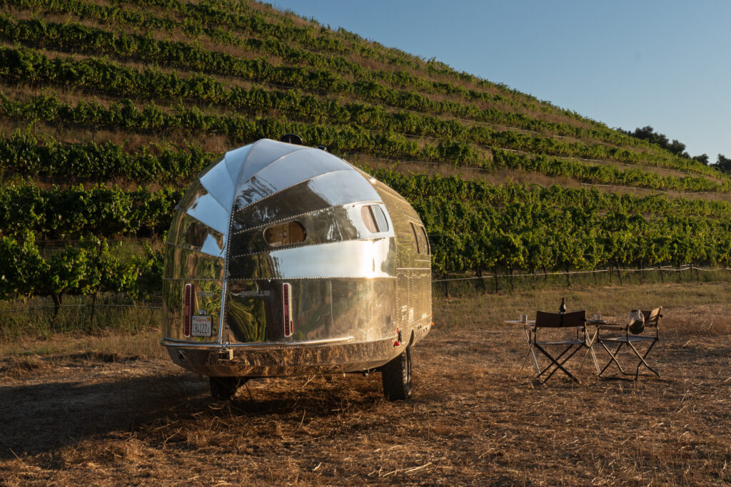 Silver bowlus travel trailer